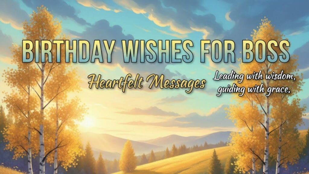 Birthday Wishes for Boss: Heartfelt Messages