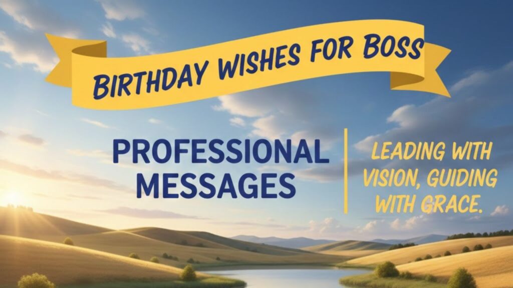 Birthday Wishes for Boss: Professional Messages