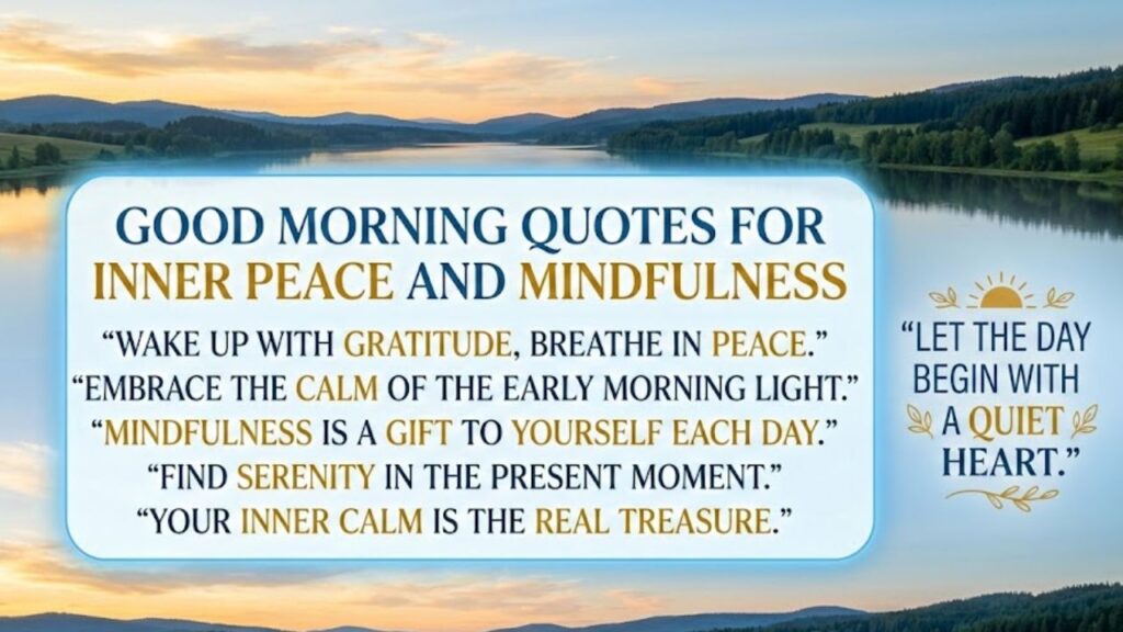 Good Morning Quotes for Inner Peace and Mindfulness