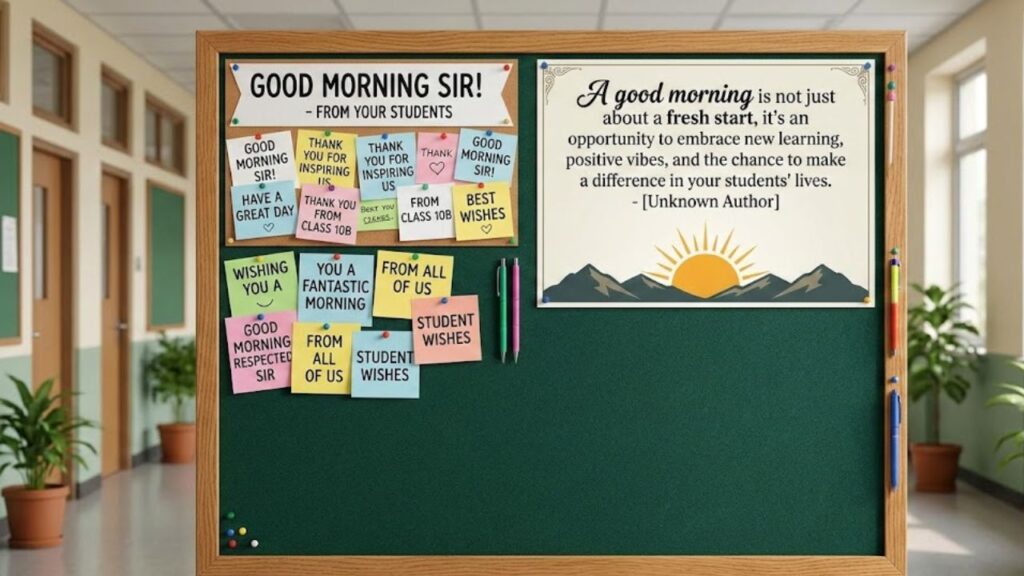Good Morning Wishes for Sir from Students