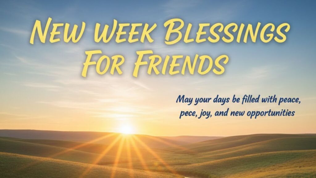 New Week Blessings for Friends
