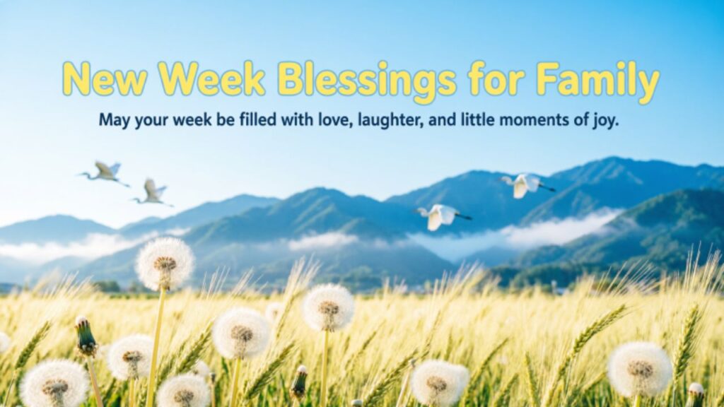 New Week Blessings for Family