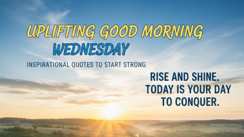 Uplifting Good Morning Wednesday Inspirational Quotes to Start Strong