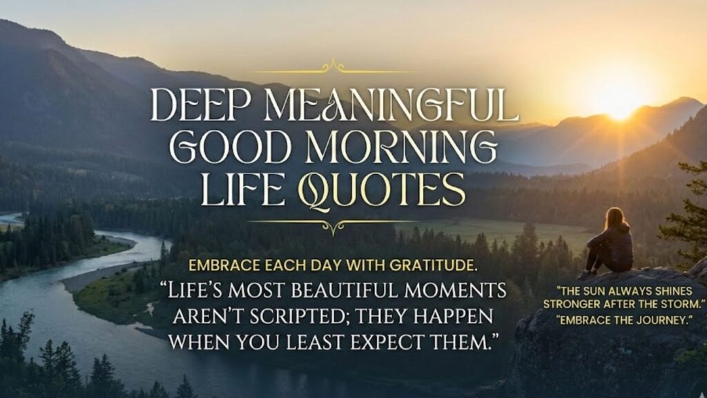 Deep Meaningful Good Morning Life Quotes