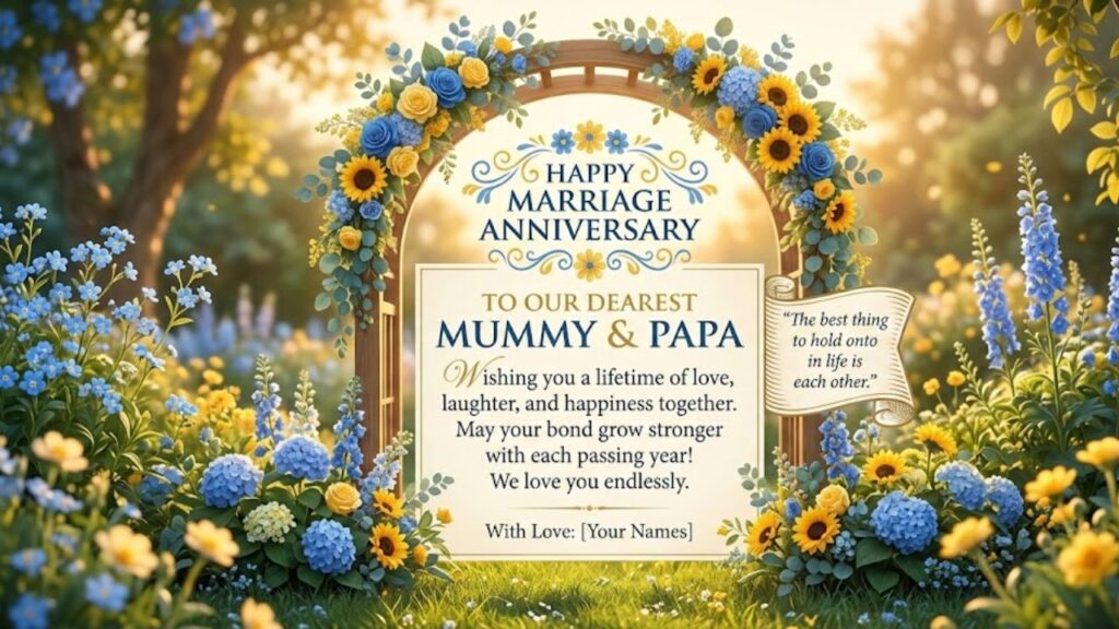 400+ Marriage Anniversary Wish for Mummy Papa ,Heartfelt Blessings